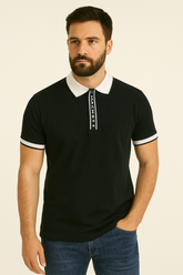 HKT LONDON BLACK POLO T-SHIRT